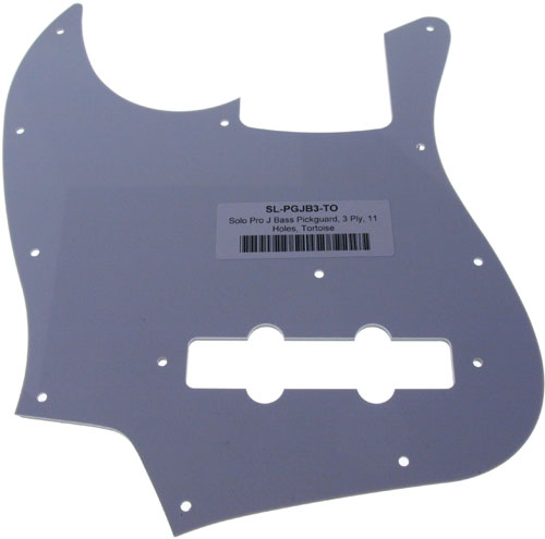 Solo Music Gear Solo Pro J Bass Style 3 Ply Tortoise Pickguard