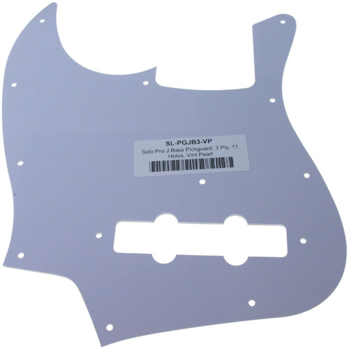 Solo Music Gear Solo Pro J Bass Style 3 Ply Vintage Pearl Pickguard