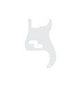 White guitar pickguard with 13 holes and cutouts for pickups, shown on a white background.
