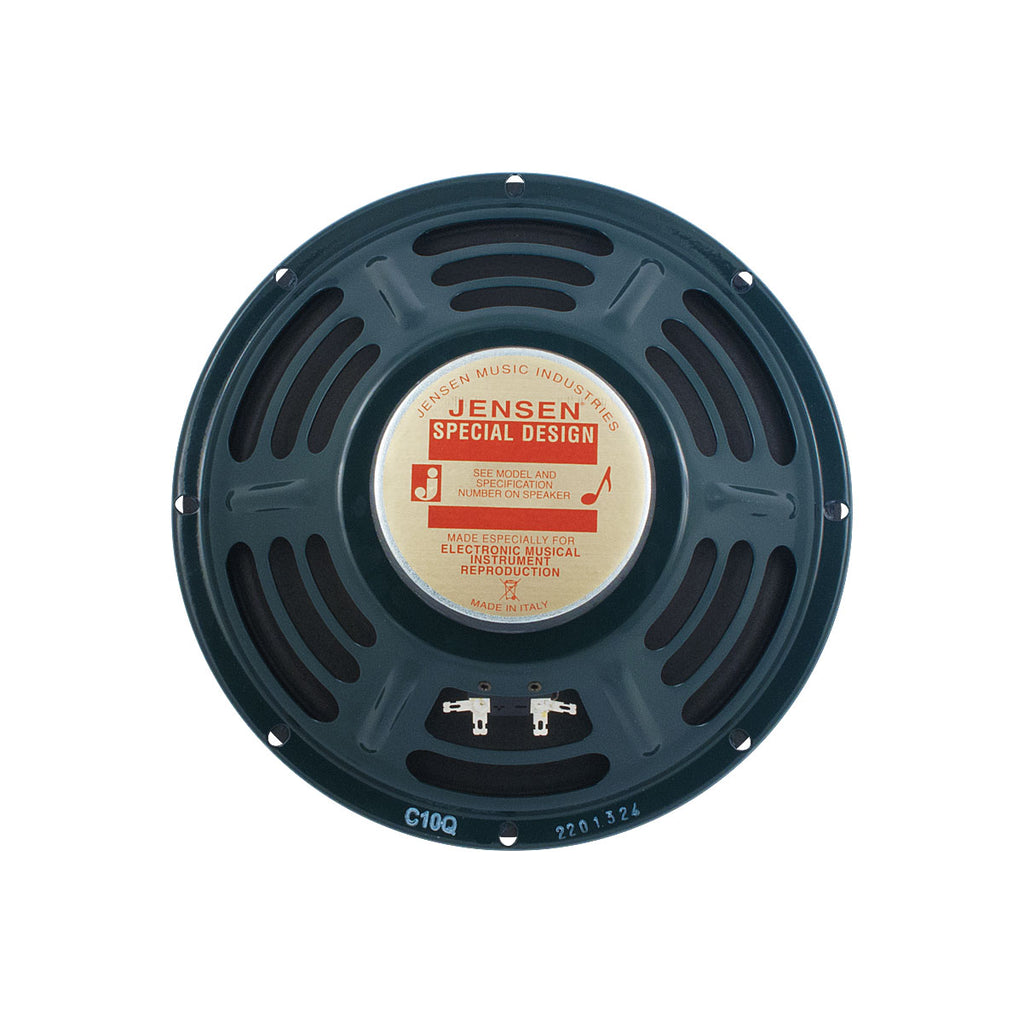Rear view of a Jensen Special Design speaker with metal frame and two speaker terminals.