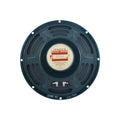 Back view of a Jensen circular speaker showing label and two spring clip terminals for wiring.