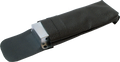 Black tolex-covered rectangular reverb tank with a metal end and four mounting holes.