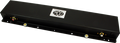 Black rectangular metal reverb tank with MOD logo and connectors on sides.