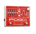 Red and white Electro-Harmonix POG 2 guitar effects pedal with sliders, knobs, buttons, and footswitches.