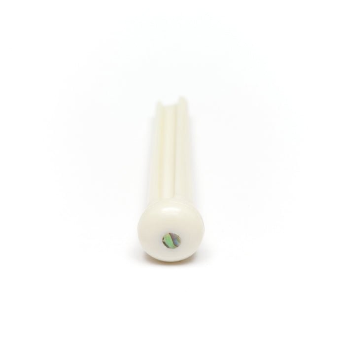Graph Tech PP-1182-00 TUSQ Traditional Style Bridge Pins White with Paua Shell Inlay
