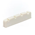 White slotted rectangular component with four grooves likely for string placement.