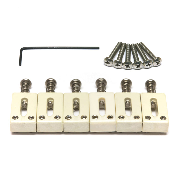 Graph Tech PQ-8000-F0 TUSQ Strat & Tele Style Saddles 2 3/16″ String Spacing – 6 Strings