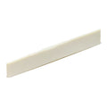 White rectangular piece likely used as a saddle for a stringed instrument.