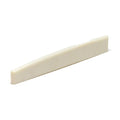 Off-white straight guitar saddle with a tapered profile on white background.