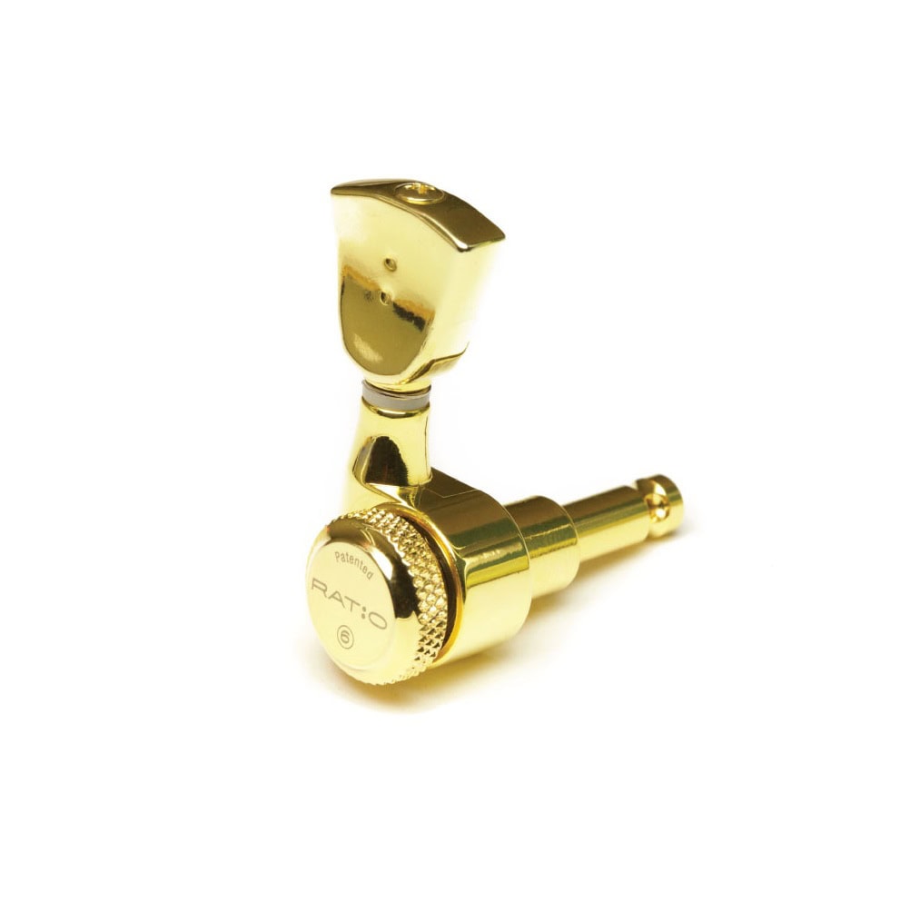 Graph Tech PRL-8341-G0 Ratio Locking Tuned Machine Heads – Electric 3+3 Vintage Gold 2 Pin
