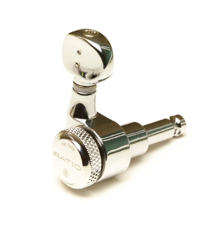Graph Tech PRL-8731-C0 Ratio Locking Tuned Machine Heads – Electric 6 In Line Classic Chrome 2 PIN