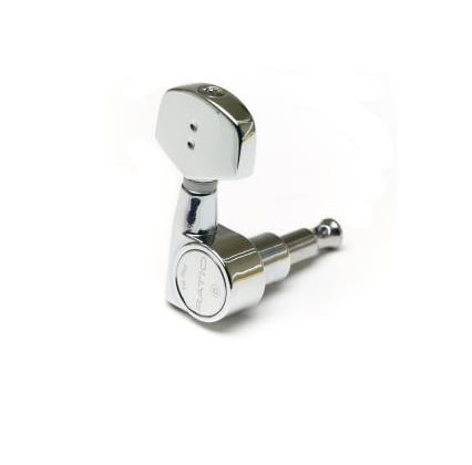 Graph Tech PRN-2311-C0 Ratio Tuned Machine Heads – Electric 3+3 Contemporary Button Chrome 2 Pin