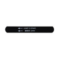 Black flat file tool with white text marking 0.042 inch (1.07 mm) made by Hosco Japan.