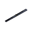 Black plastic elongated spacer piece with yellow text reading 'S.O.S' on a white background.