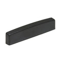 Black rectangular solid piece with slightly rounded edges shown on white background.