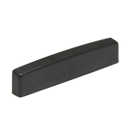 Black rectangular solid piece with slightly rounded edges shown on white background.