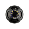 Front view of a black Celestion Pulse 12 speaker with a blue and yellow label at the center.