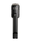 Black handheld microphone with a silver mesh grille and a WA logo on the front.