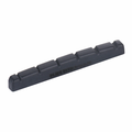 Black flat slotted guitar nut with six slots labeled 42mm TUSQ XL.