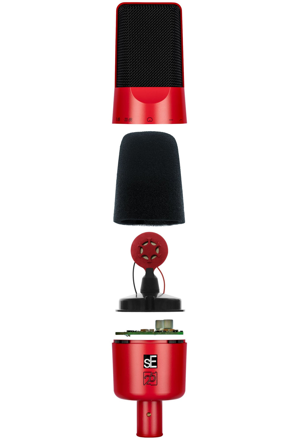 SE ELECTRONICS X1A-2C Red — Microphone, studio recording microphone body
