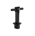 Black plastic bridge pin puller tool with horizontal bar and circular base.