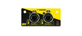 Front panel module with two Ethernet ports labeled SoundGrid 1 and SoundGrid 2 and push buttons.