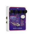 Electro-Harmonix Synth 9 synthesizer machine guitar effects pedal with knobs, footswitch, and three audio jacks.