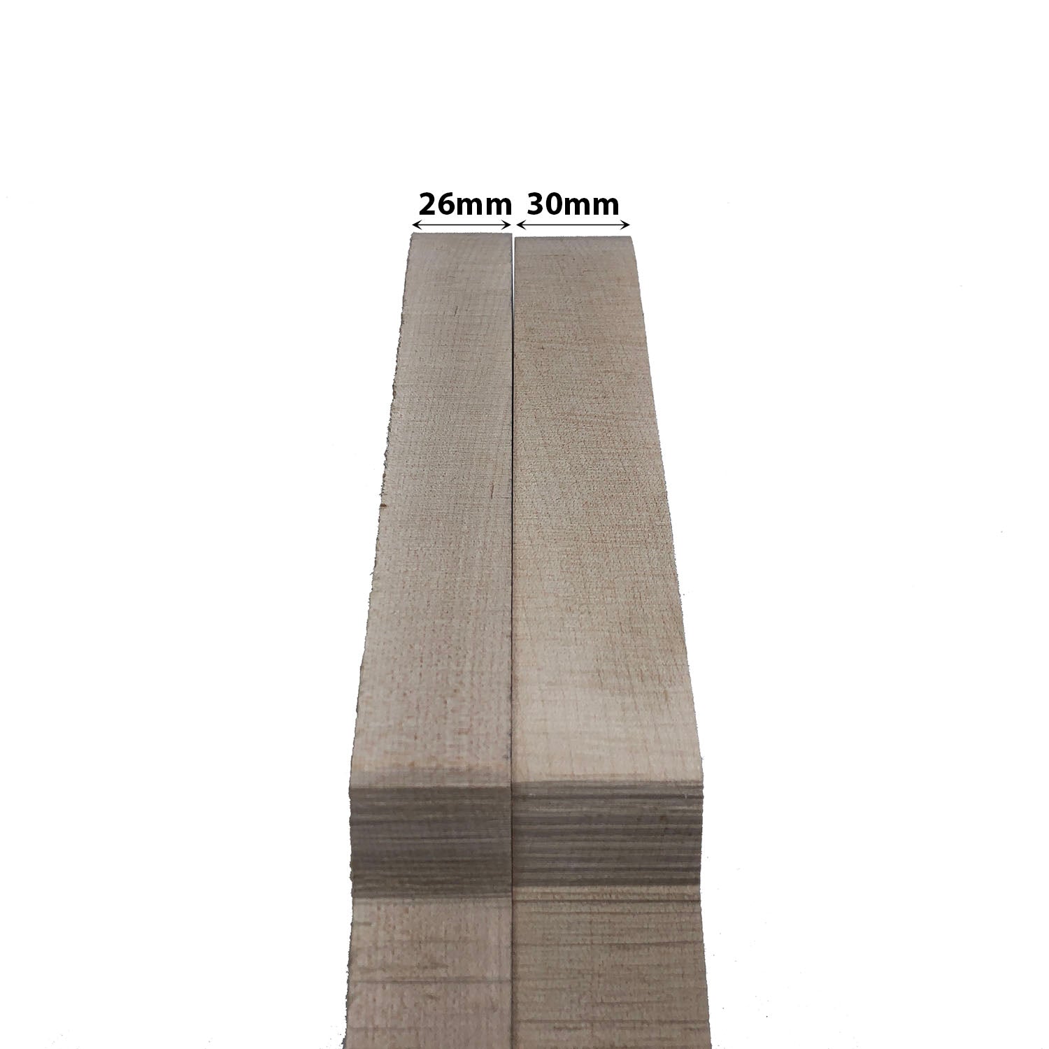 Solo Pro Pre-Shaped Maple 26mm Thick Neck Blanks