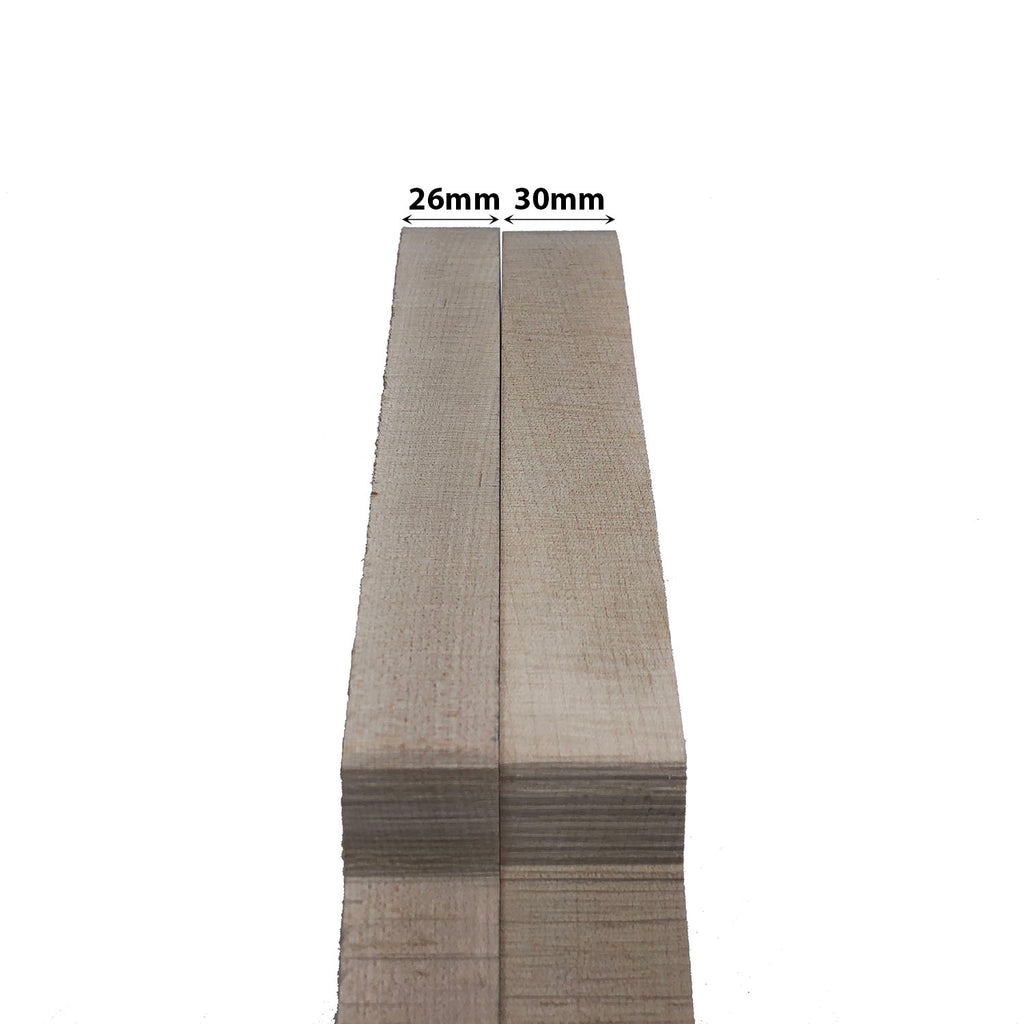 Solo Pro Pre-Shaped Maple 30mm Thick One Piece Neck Blanks