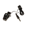 Black clip-on device with attached cable and 1/4 inch audio plug, displaying a logo and the word peterson on the clip.