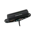 Black Seymour Duncan guitar pickup with wired cable and visible brand text on top.