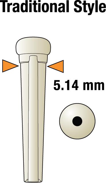 Graph Tech PP-2142-00 TUSQ Traditional Bridge Pins Black With 2mm MOP Dot