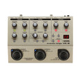 Top view of a Boss VE-8 Acoustic Singer audio effects pedal with knobs, buttons, footswitches, and input/output jacks.