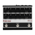 Silver and black Friedman IR-D dual channel preamp pedal with multiple knobs, switches, and three footswitches.