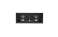 Black rectangular studio monitor speaker with two large woofers, two ports, and two smaller tweeters centered.