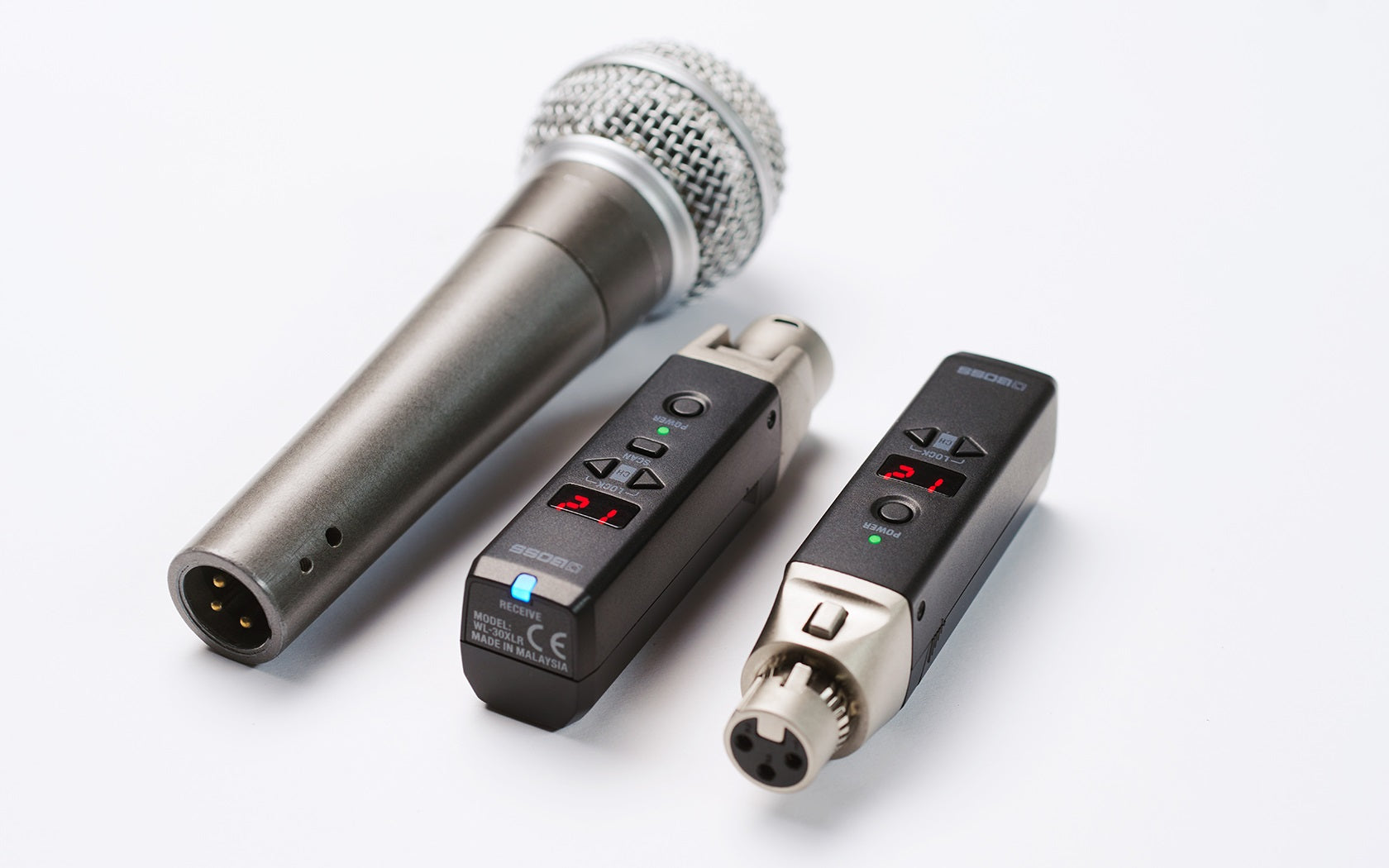 Boss WL-30XLR Microphone Wireless System, studio recording microphone body