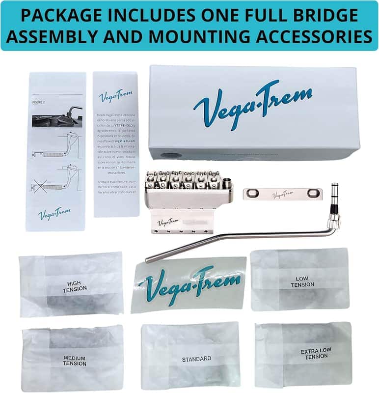 Vega Trem VT1 Special Standard 2 Point System for Strat – Chrome