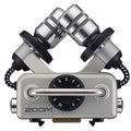 Stereo microphone capsule with two angled capsules, rotary dial, and wired connector by Zoom.